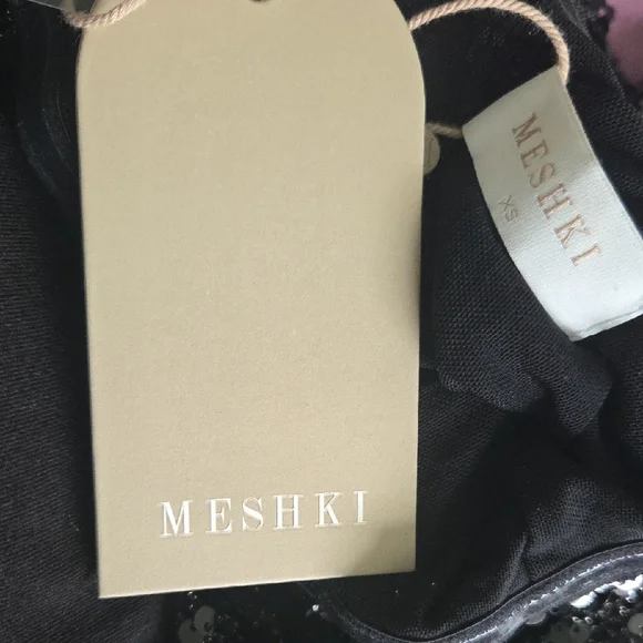 Meshki Black Sequin Strapless Dress - Picture 3 of 3